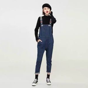 Denim jewel overalls